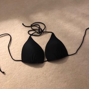 Reversible black bikini top